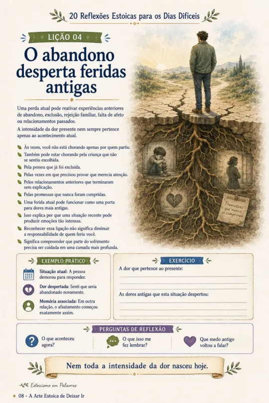 Amostra de uma das 50 lições estoicas