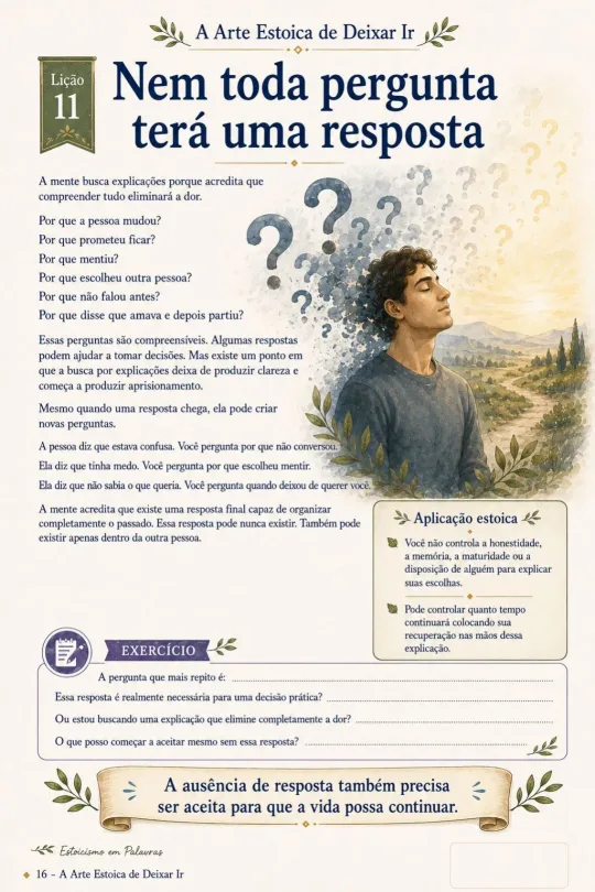 Amostra de uma das 50 lições estoicas